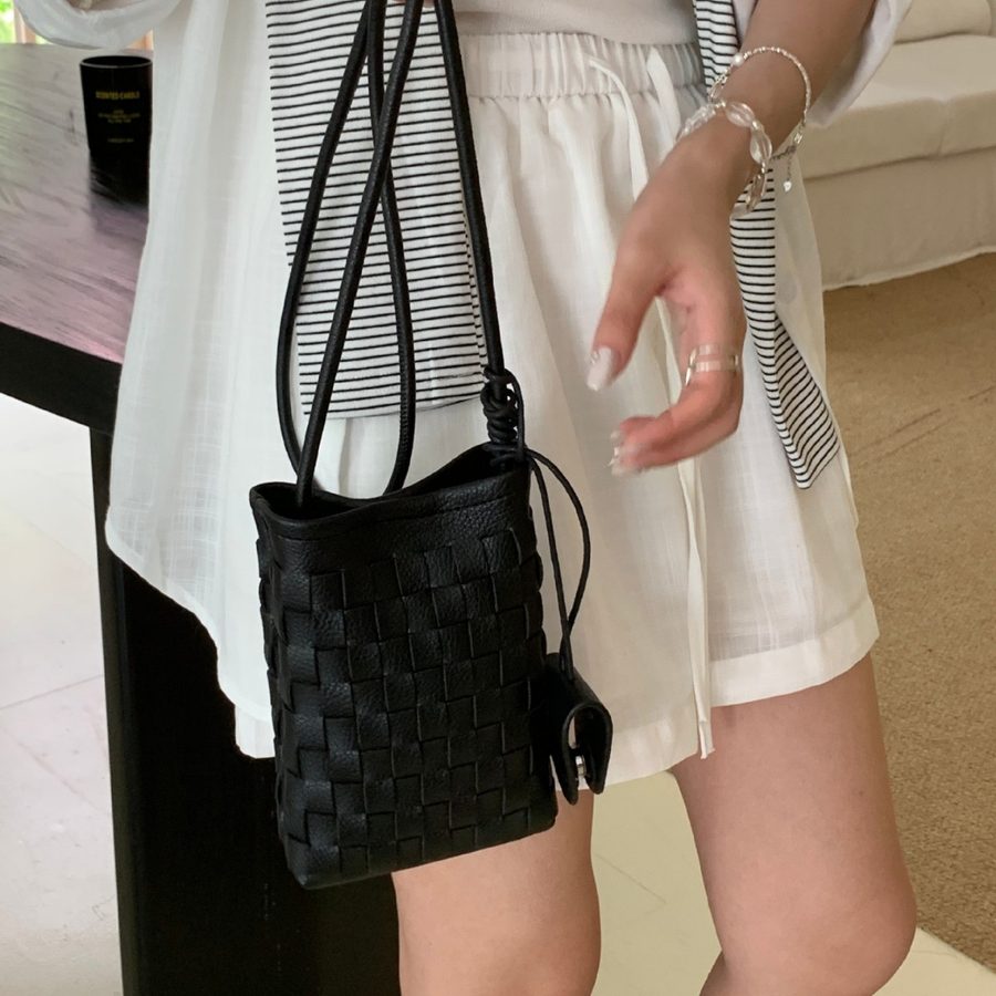 Mini Woven Phone Crossbody Bag view 3
