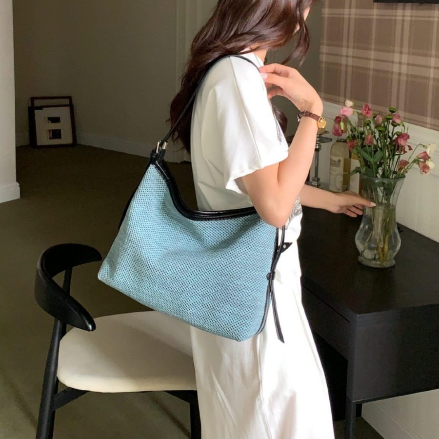 Handwoven Tote Crossbody Bag view 3
