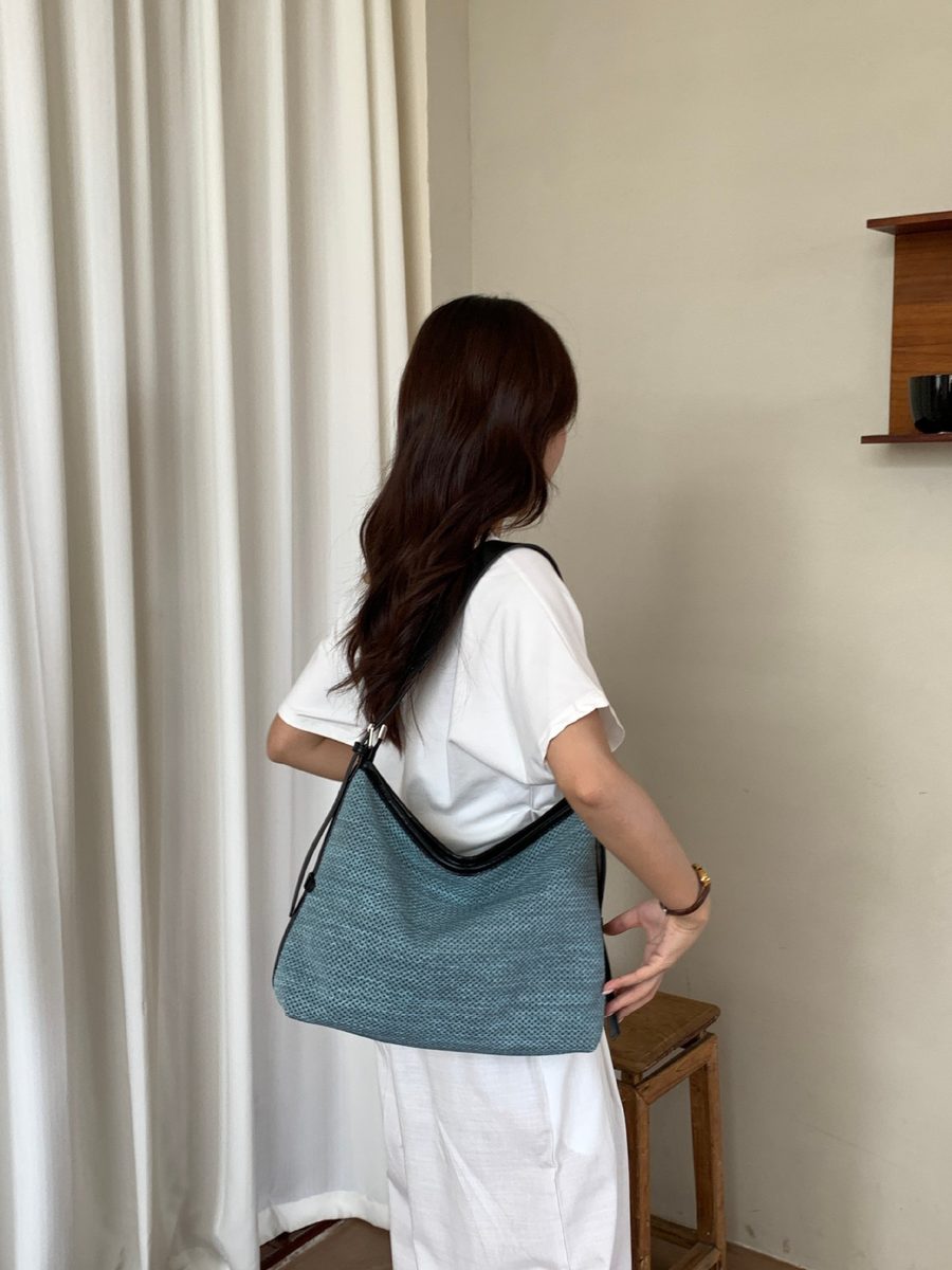 Handwoven Tote Crossbody Bag view 7