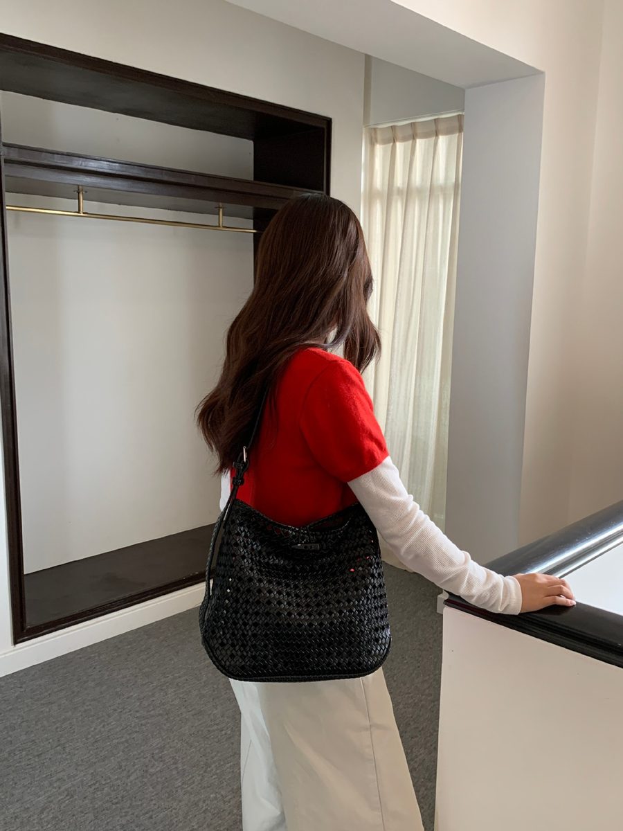 Ажурный плетёный тоут-кроссбоди view 6
