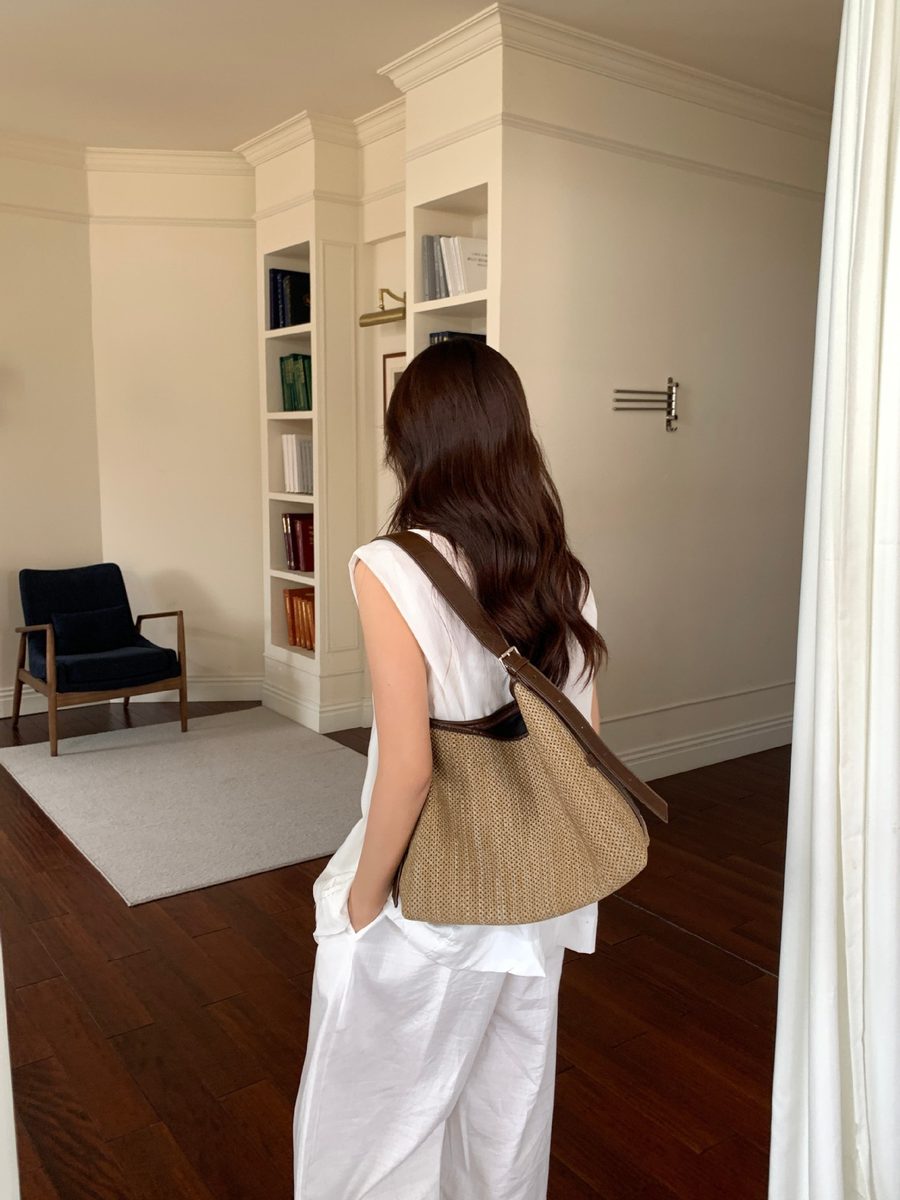 Handwoven Tote Crossbody Bag view 9