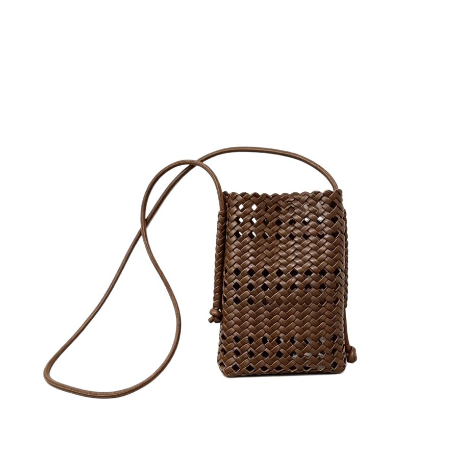 Mini Openwork Woven Crossbody Phone Bag view 5