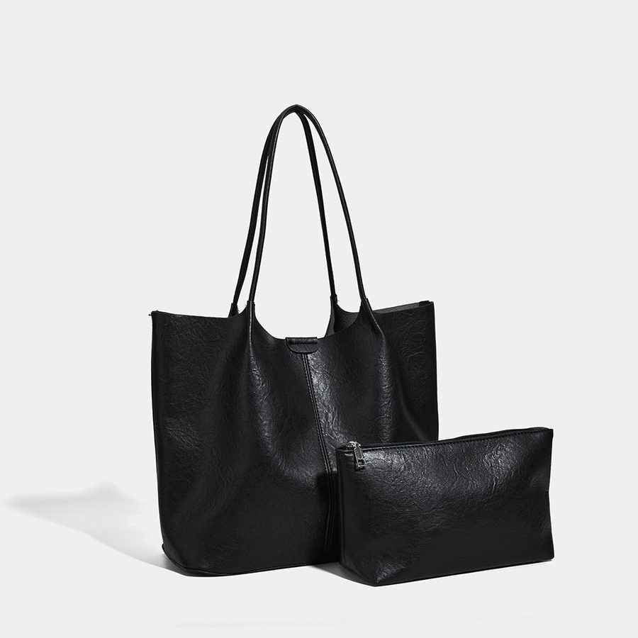 Soft Leather Shoulder Crossbody Tote Bag Large view 5
