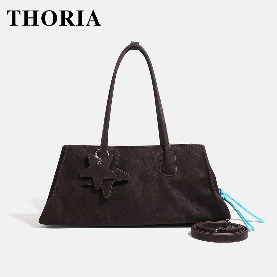 Matte Baguette Tote Crossbody Shoulder Top-Handle
