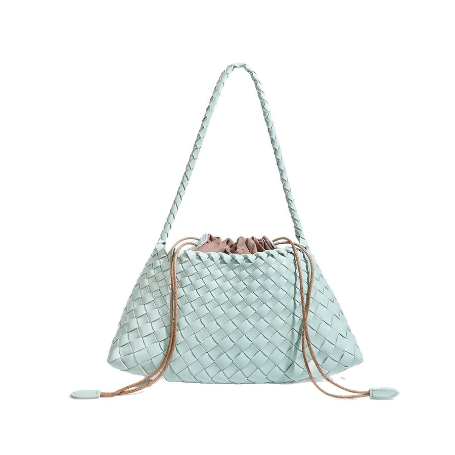 Handwoven Top-Handle Crossbody Shoulder Tote Bag view 5