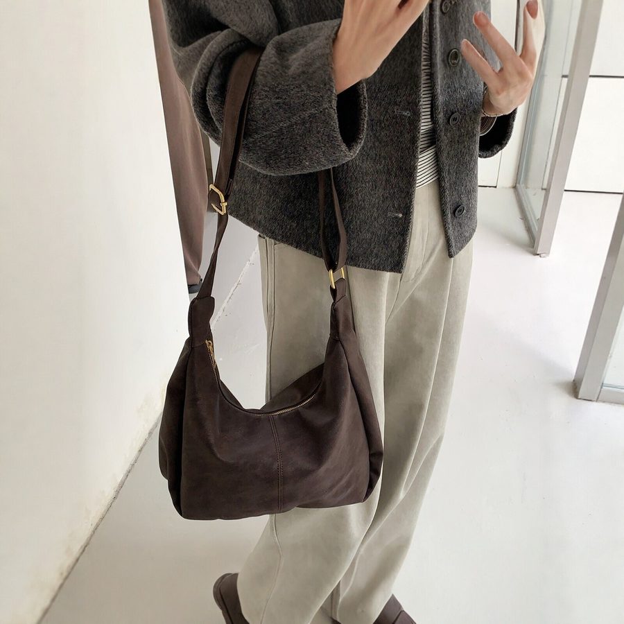 Vintage Large Tote Crossbody Shoulder Bag view 3