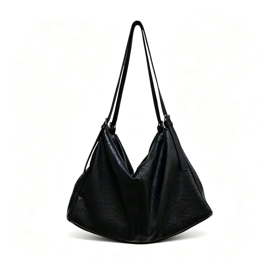 Vintage Soft Leather Large Tote Crossbody Bag view 4