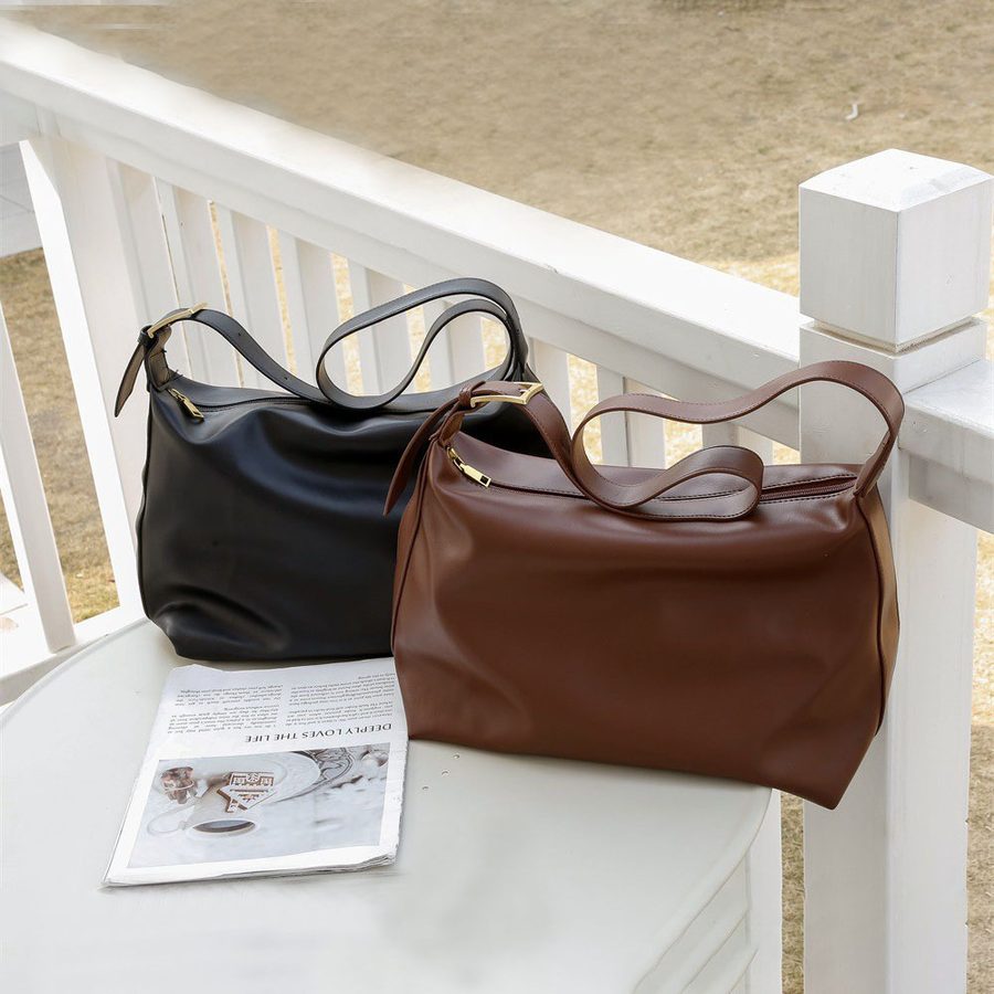 Soft Leather Large Tote Crossbody Bag view 2