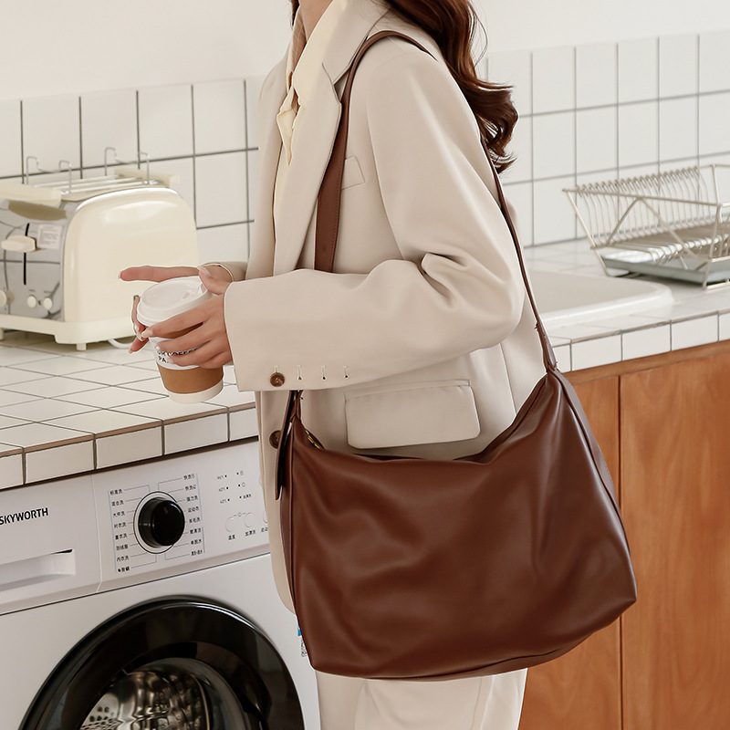 Soft Leather Large Tote Crossbody Bag view 7