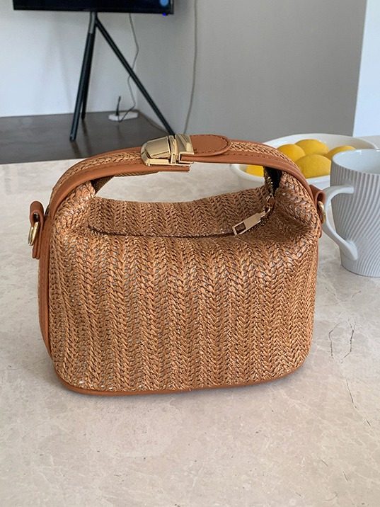 Woven Straw Crossbody Shoulder Bag