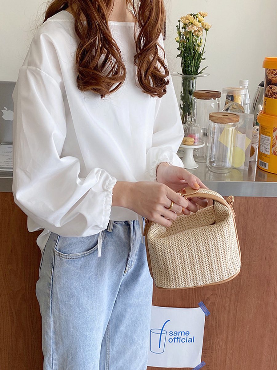 Woven Straw Crossbody Shoulder Bag view 2