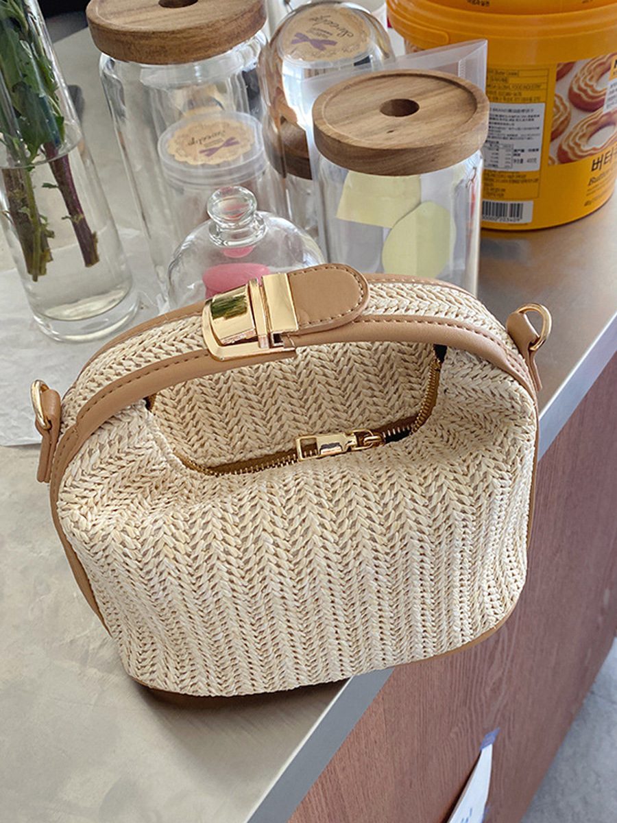 Woven Straw Crossbody Shoulder Bag view 5