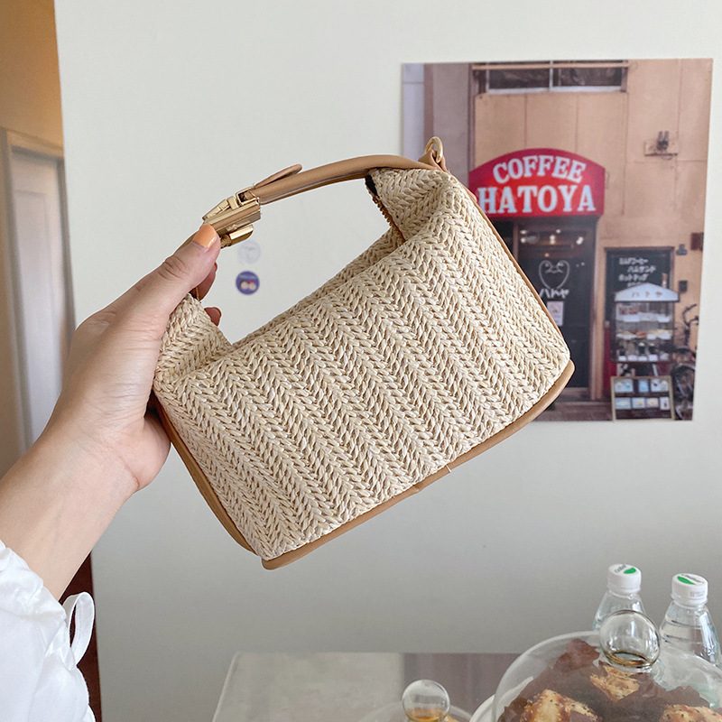 Woven Straw Crossbody Shoulder Bag view 6
