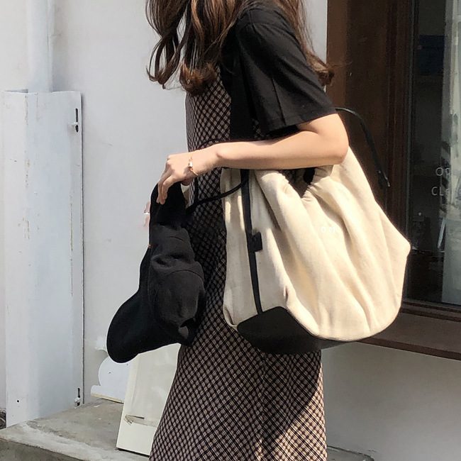 Canvas Crossbody Tote Bag Large Capacity