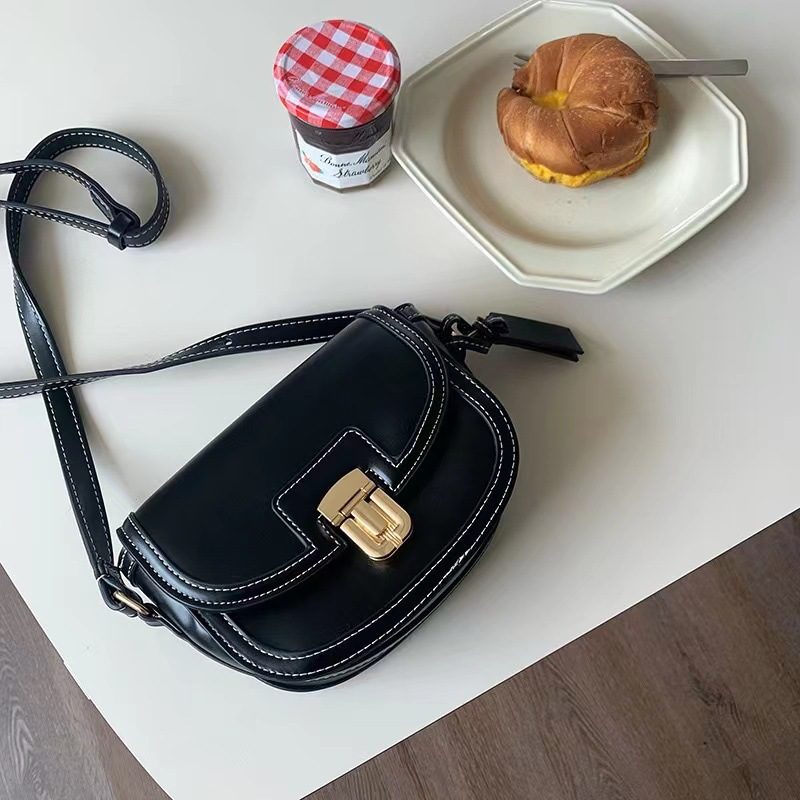 Woven Colorblock Saddle Shoulder Bag view 7