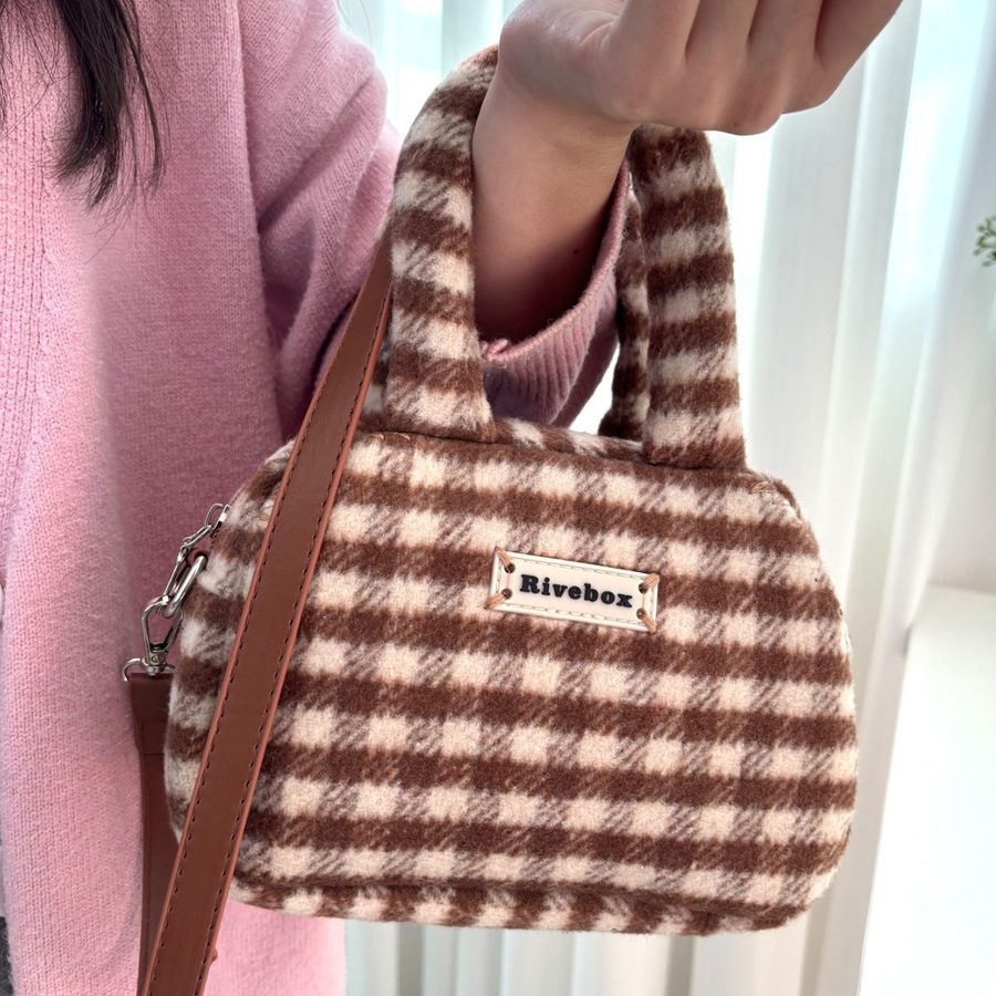 Faux Fur Crossbody Top-Handle Bag view 3