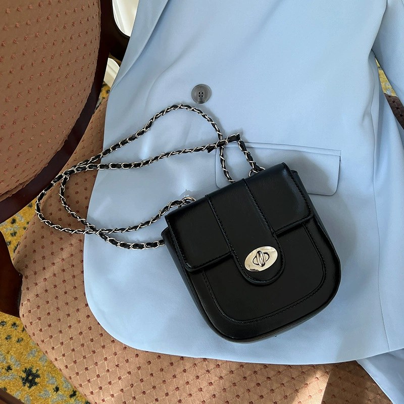 Black PU Leather Crossbody Bag view 4