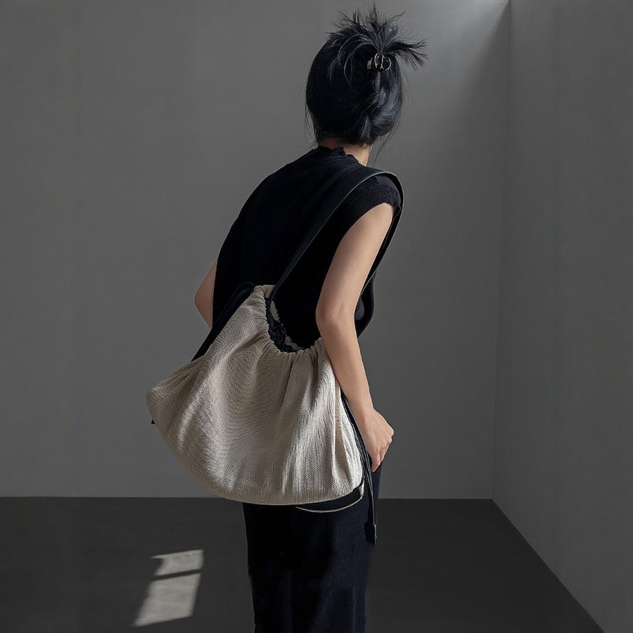 Canvas Large Tote Crossbody Bag view 4