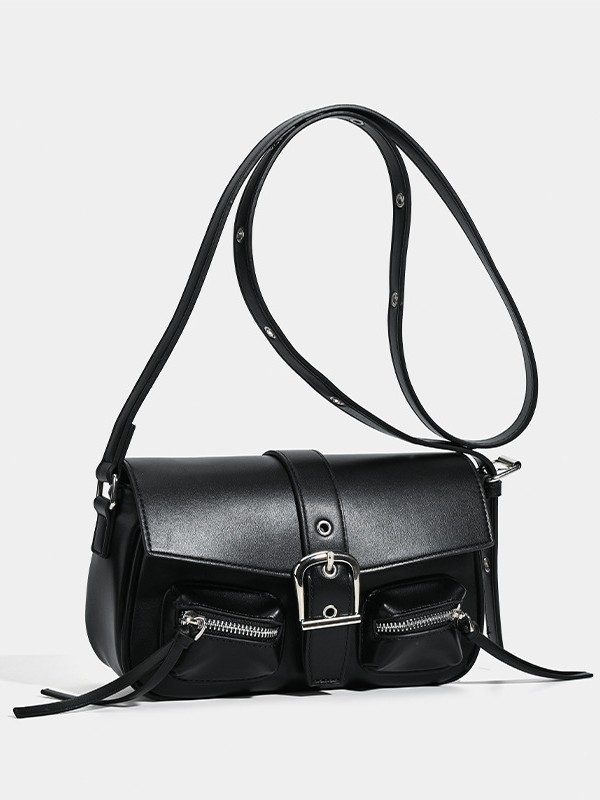Multi-Pocket Moto Crossbody Bag view 2