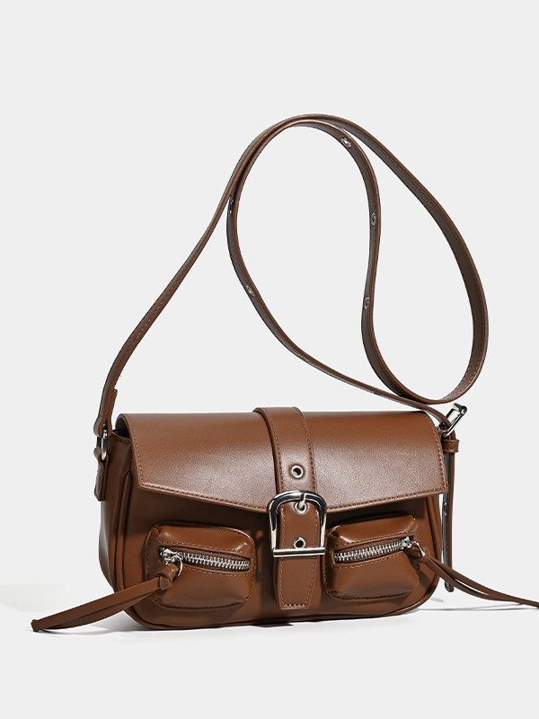 Multi-Pocket Moto Crossbody Bag view 3