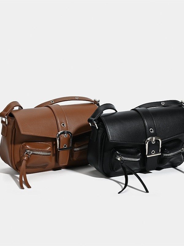Multi-Pocket Moto Crossbody Bag view 4