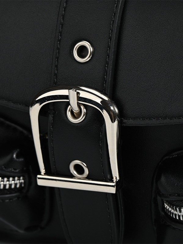 Multi-Pocket Moto Crossbody Bag view 5