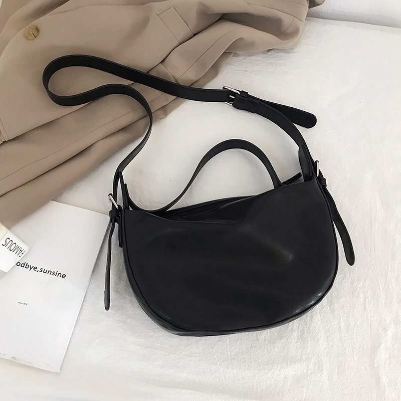 Soft Crossbody Bag Dark Minimalist Casual