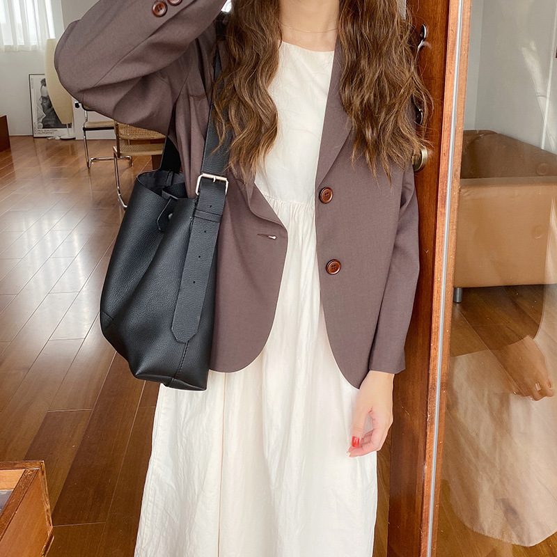 Vintage Soft PU Tote Crossbody Bag Set view 5