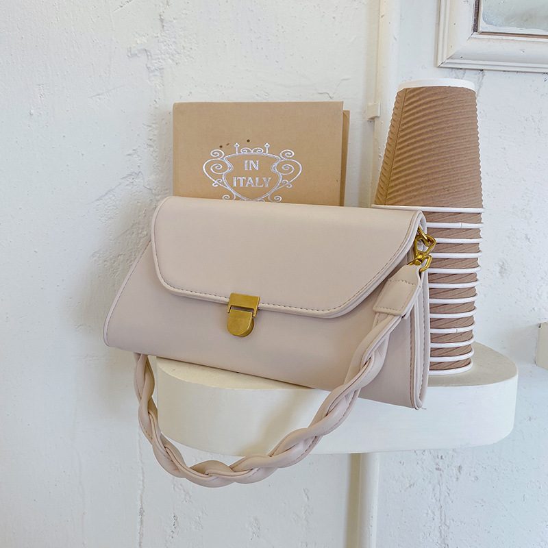 Woven Strap Baguette Underarm Crossbody Bag view 8