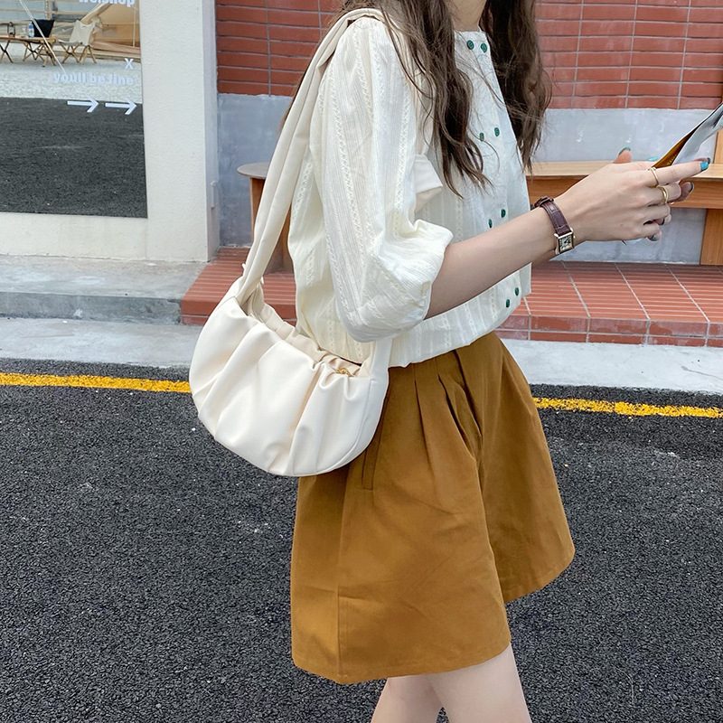 Soft Pleated Dumpling Crossbody Bag view 4