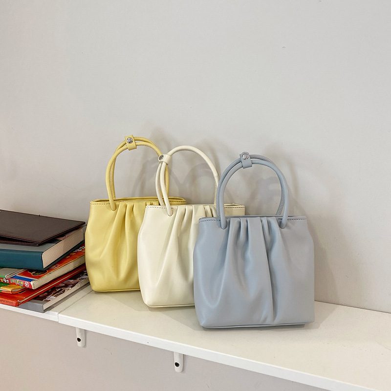 Square Pleated Top-Handle Crossbody Bag view 2