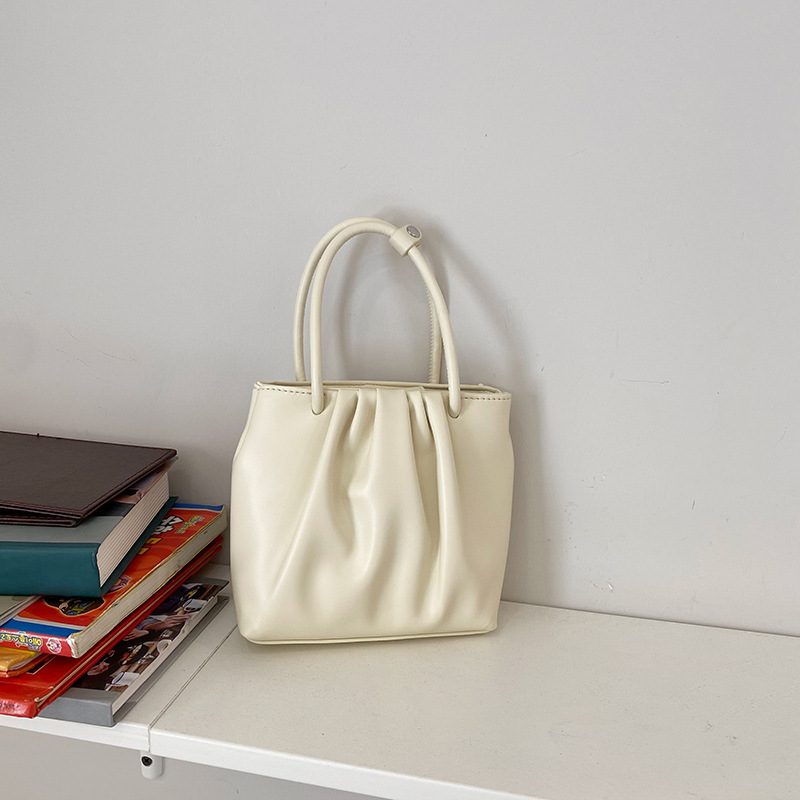 Square Pleated Top-Handle Crossbody Bag view 5