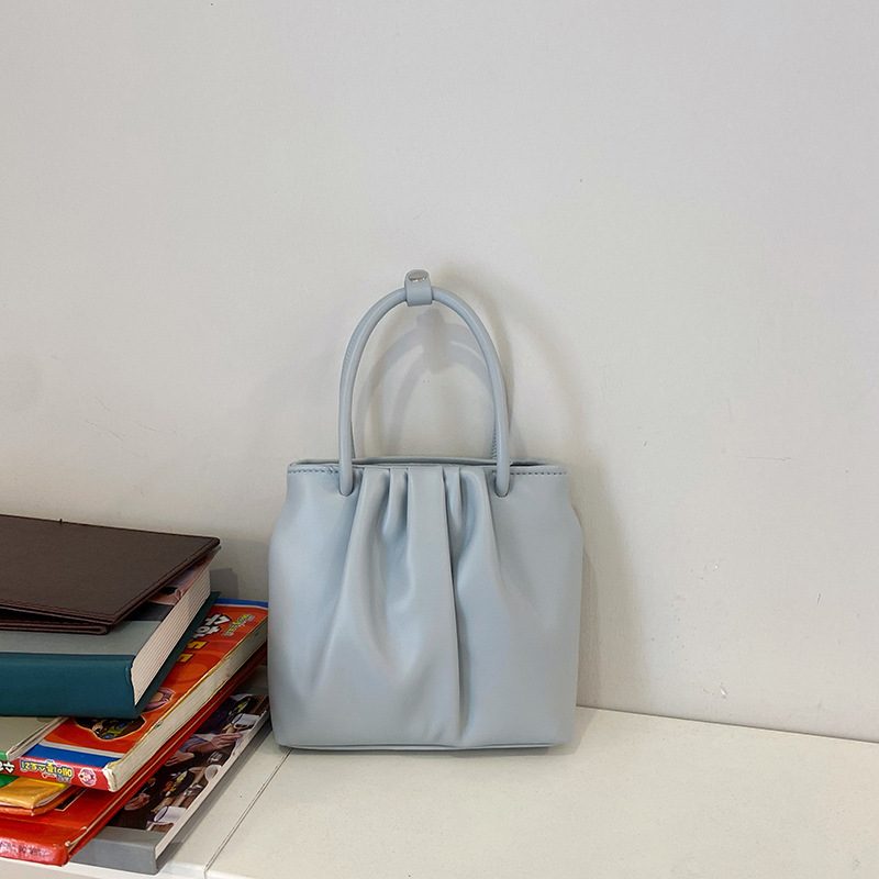 Square Pleated Top-Handle Crossbody Bag view 6
