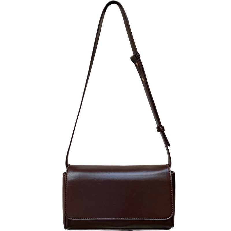 Vintage Oil Wax Leather Square Crossbody Bag view 5
