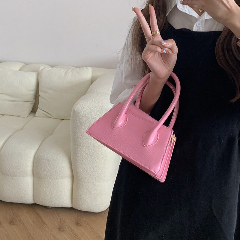Pink Square Top-Handle Crossbody Bag view 7