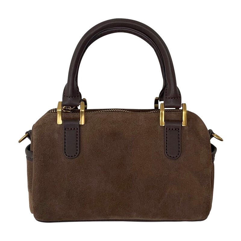 Vintage Suede Pillow Boston Top-Handle Bag view 5