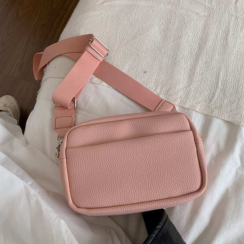 Solid PU Leather Square Crossbody Bag view 4