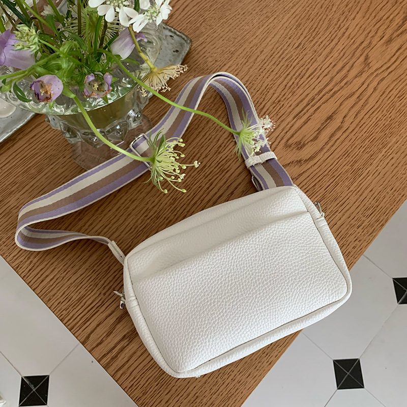 Solid PU Leather Square Crossbody Bag view 7