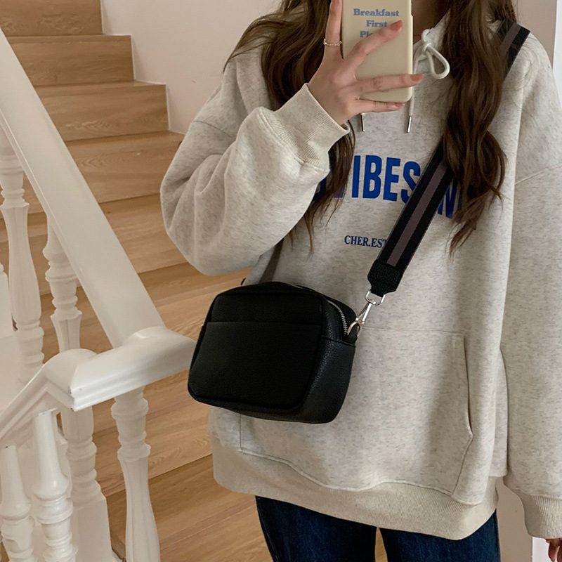 Solid PU Leather Square Crossbody Bag view 8