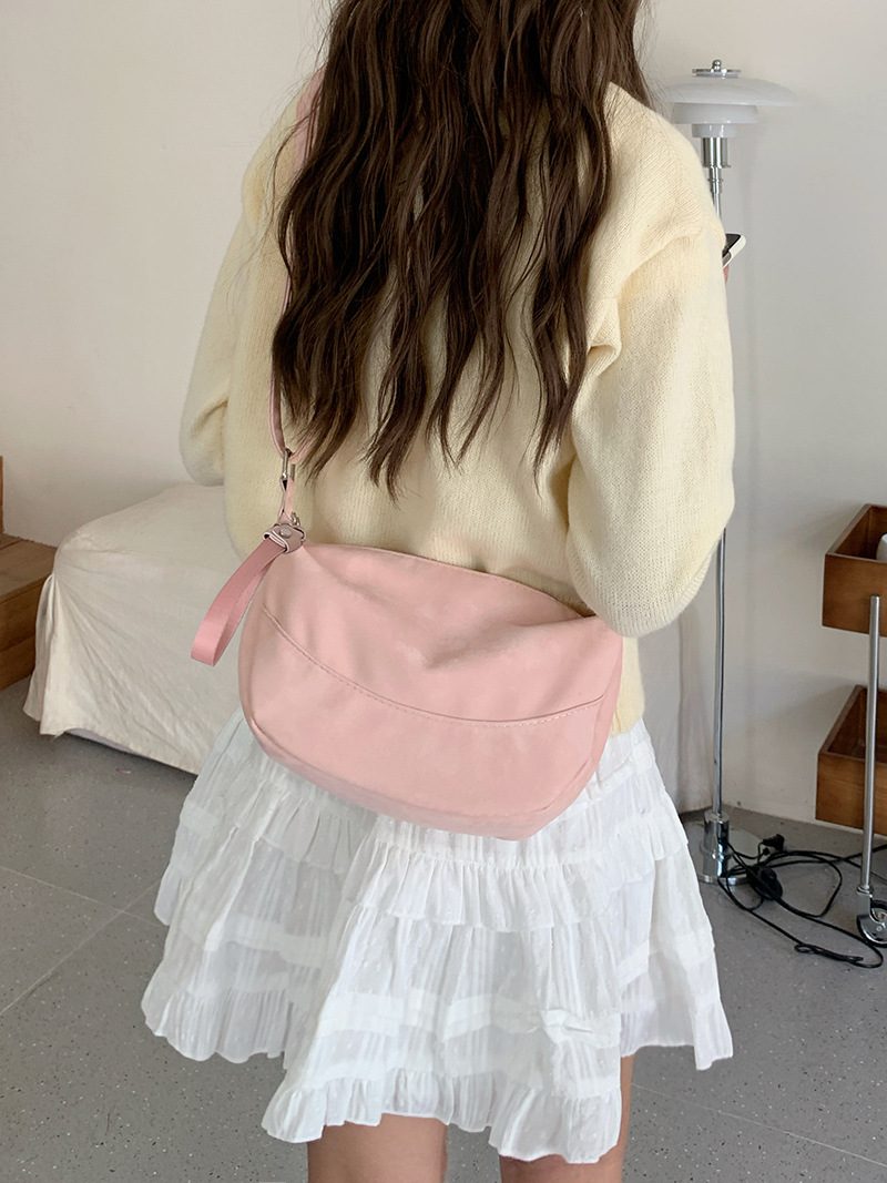 Pink Dumpling Shoulder Crossbody Bag