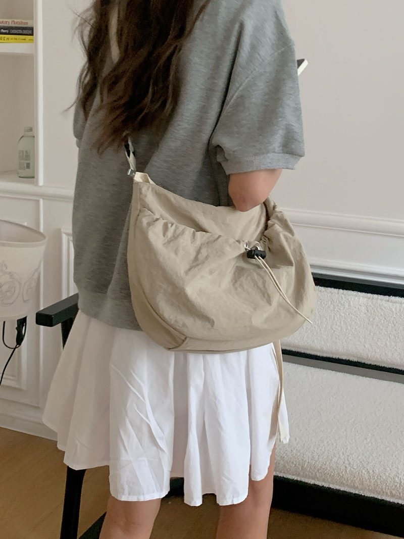 Nylon Saddle Crossbody Tote Bag view 5