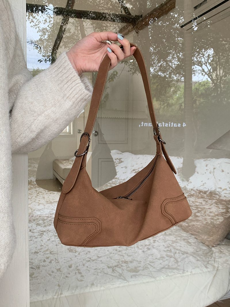 Women's Retro Suede Shoulder Crossbody Bag view 6