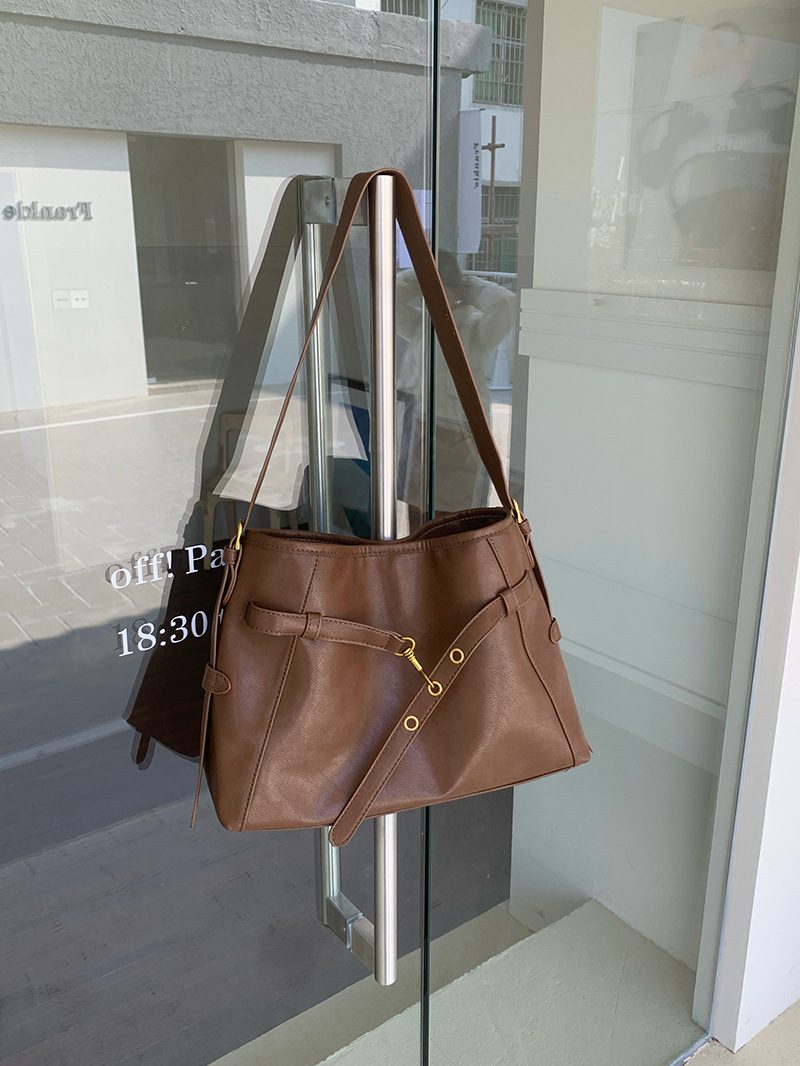 Women's Retro Large Tote Crossbody Bag view 6