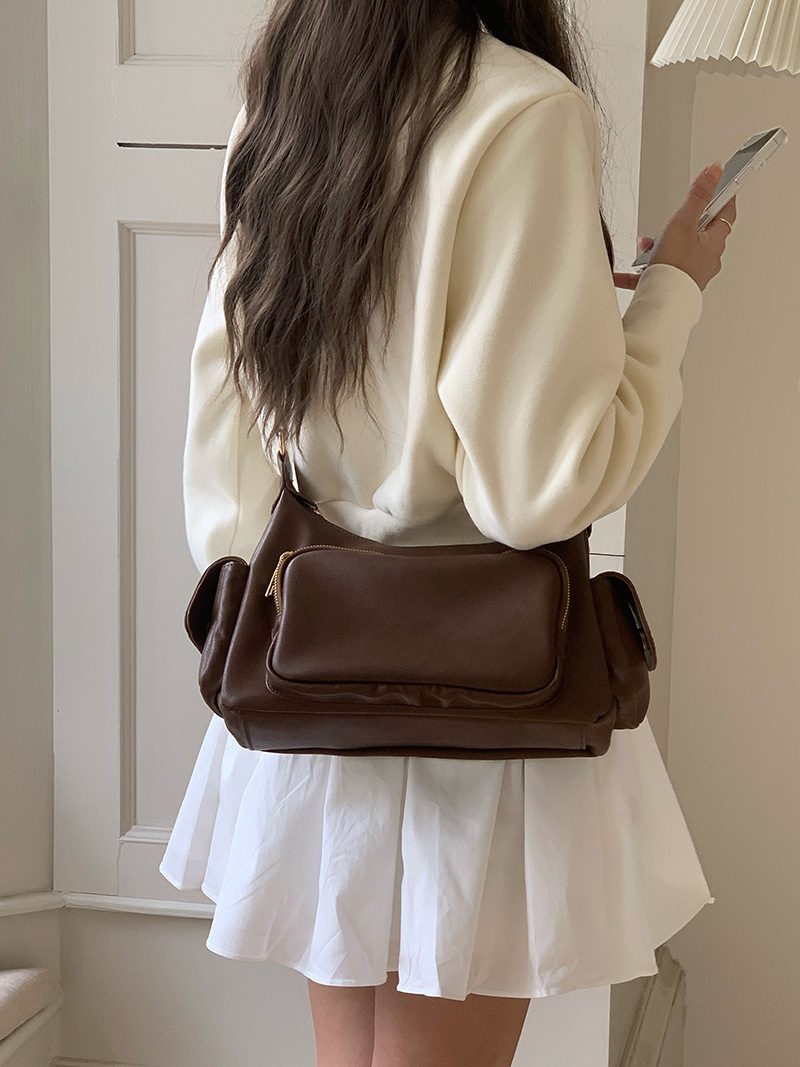 Women's Black Retro Shoulder Crossbody Bag view 3