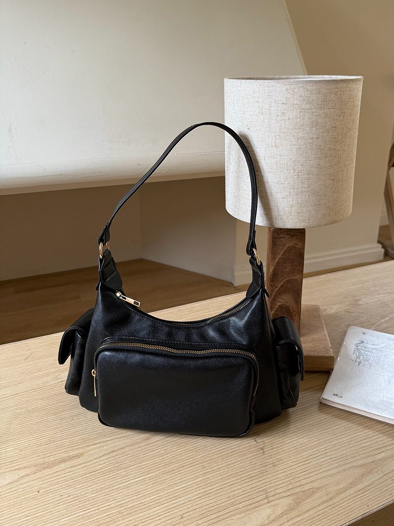 Women's Black Retro Shoulder Crossbody Bag view 6