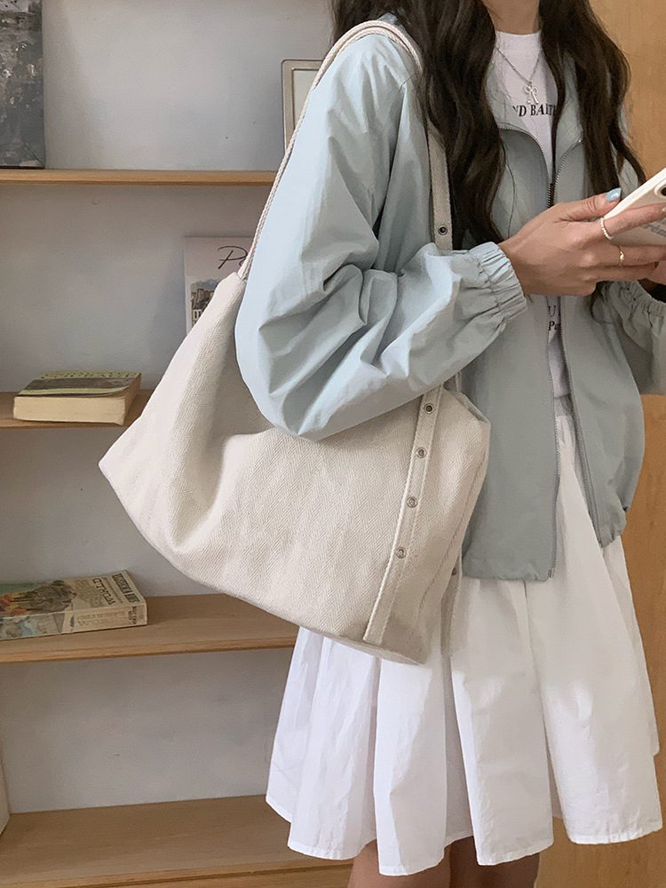 Women's Canvas Large Tote Crossbody Bag view 4