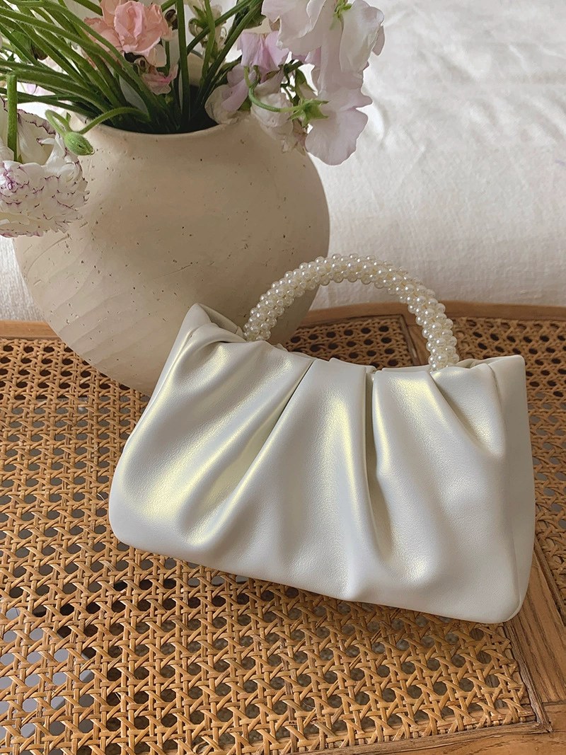 Pearl-Embellished PU Crossbody Bag for wholesale OEM — YANYAN Bags Guangzhou handbag factory