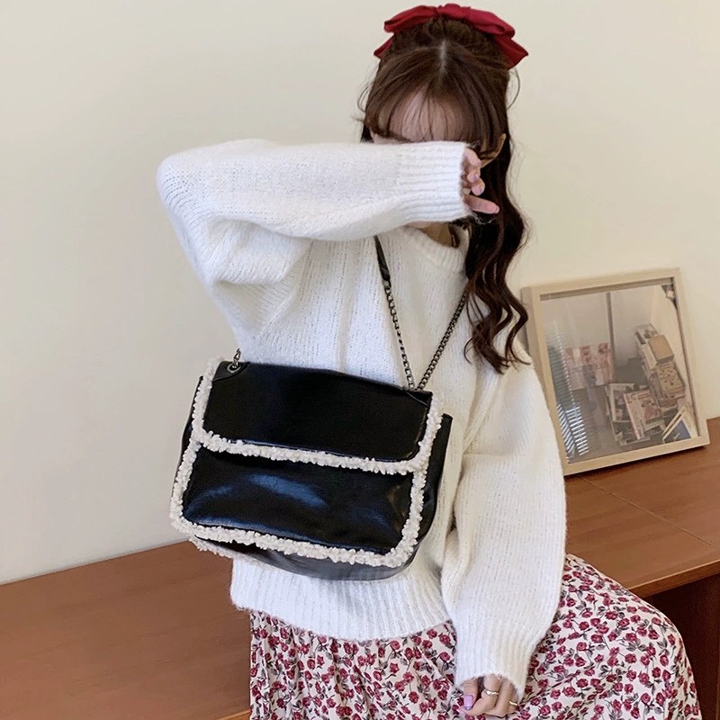 Plush Faux Fur Crossbody Bag for wholesale OEM — YANYAN Bags Guangzhou handbag factory
