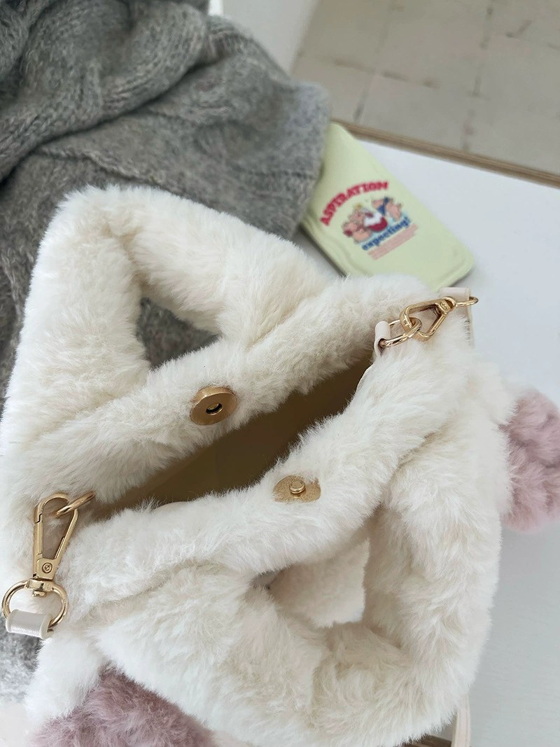 Plush Faux Fur Crossbody Bag view 2