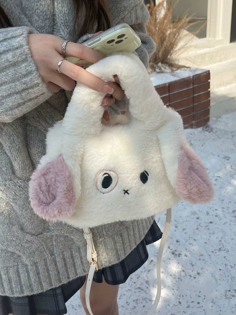 Plush Faux Fur Crossbody Bag view 3